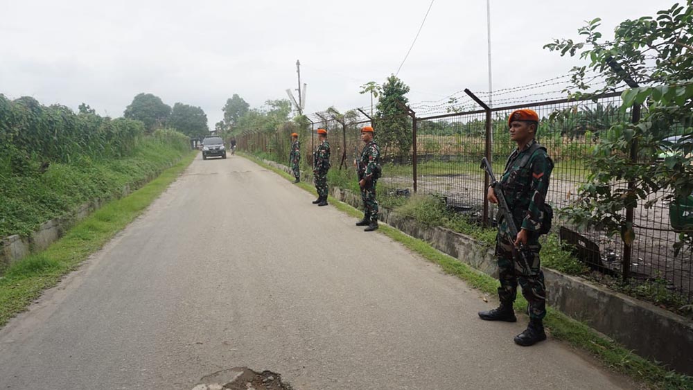 Yonko 469 Kopasgat Amankan Kedatangan Presiden Di Lanud Soewondo Medan