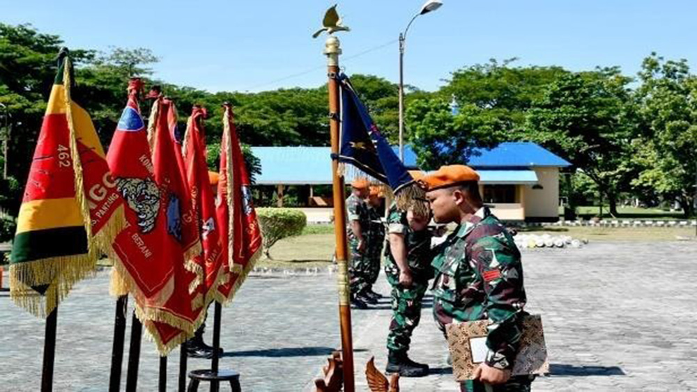 Yonko 462 Kopasgat Laksanakan Acara Tradisi Penyambutan Purna Tugas Dan ...