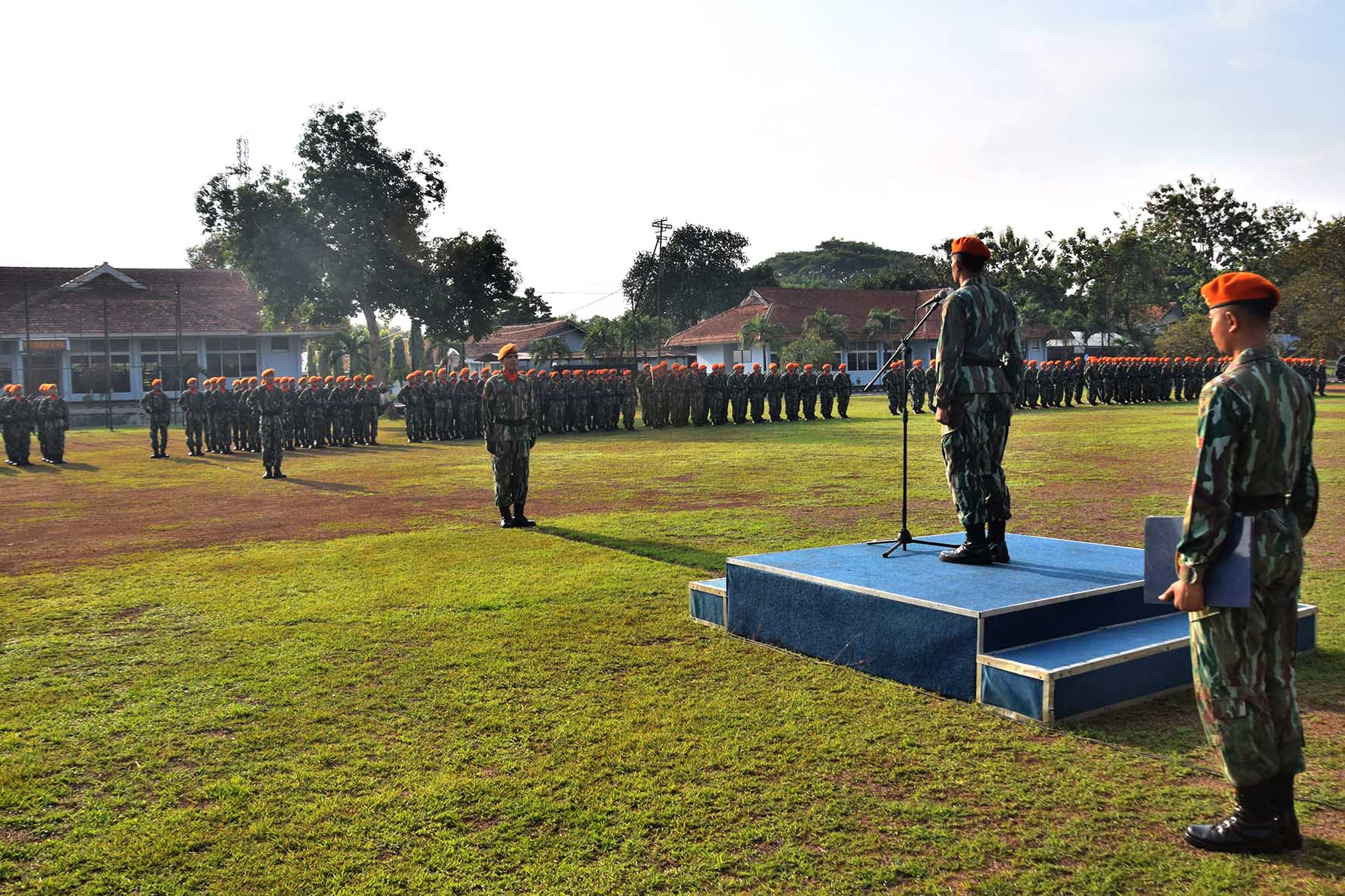 Upacara Bendera Bulanan Wing I Paskhas Kopasgat Komando Pasukan