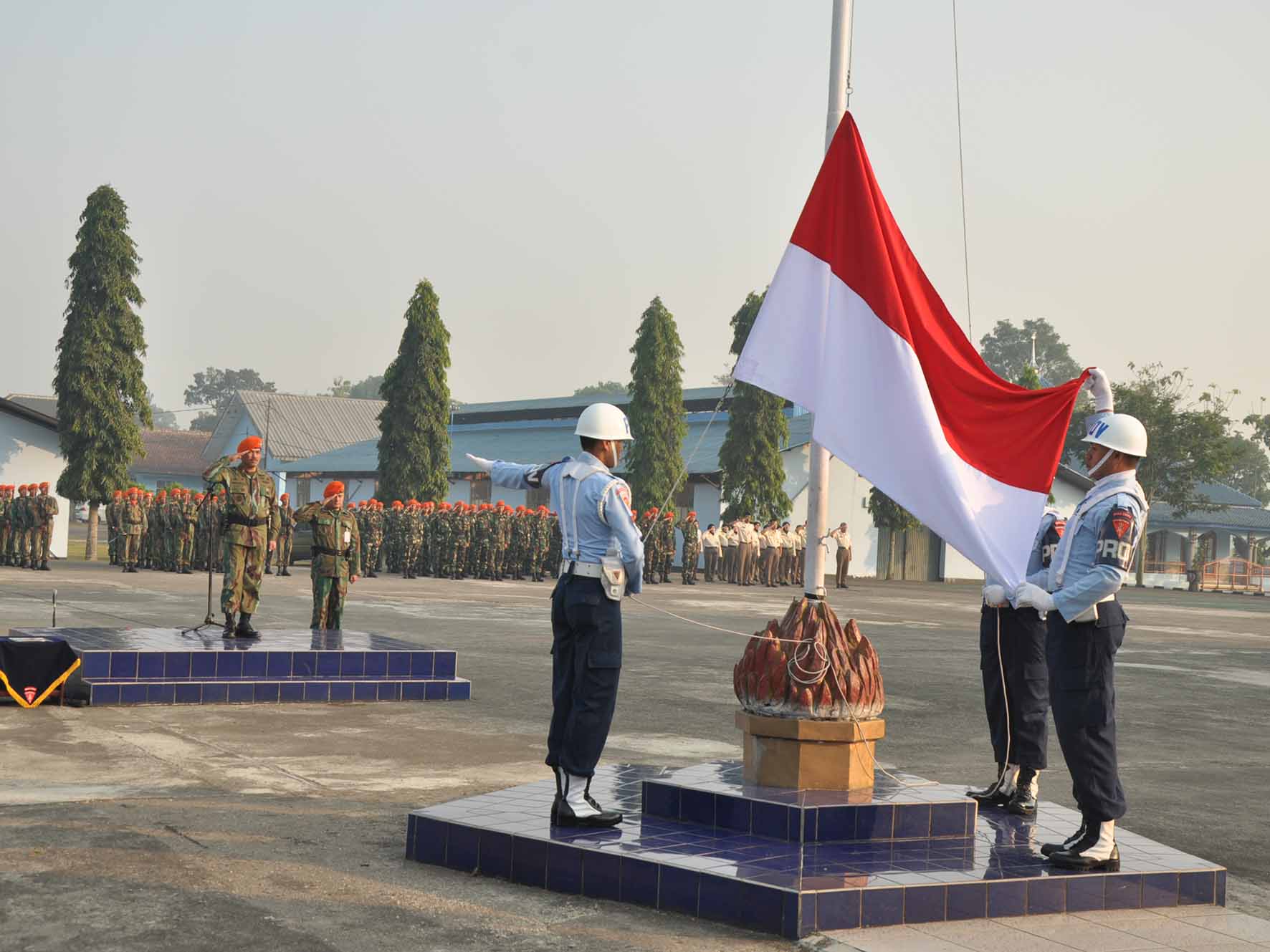 Upacara Bendera Bulanan Korpaskhas Kopasgat Komando Pasukan Gerak Cepat