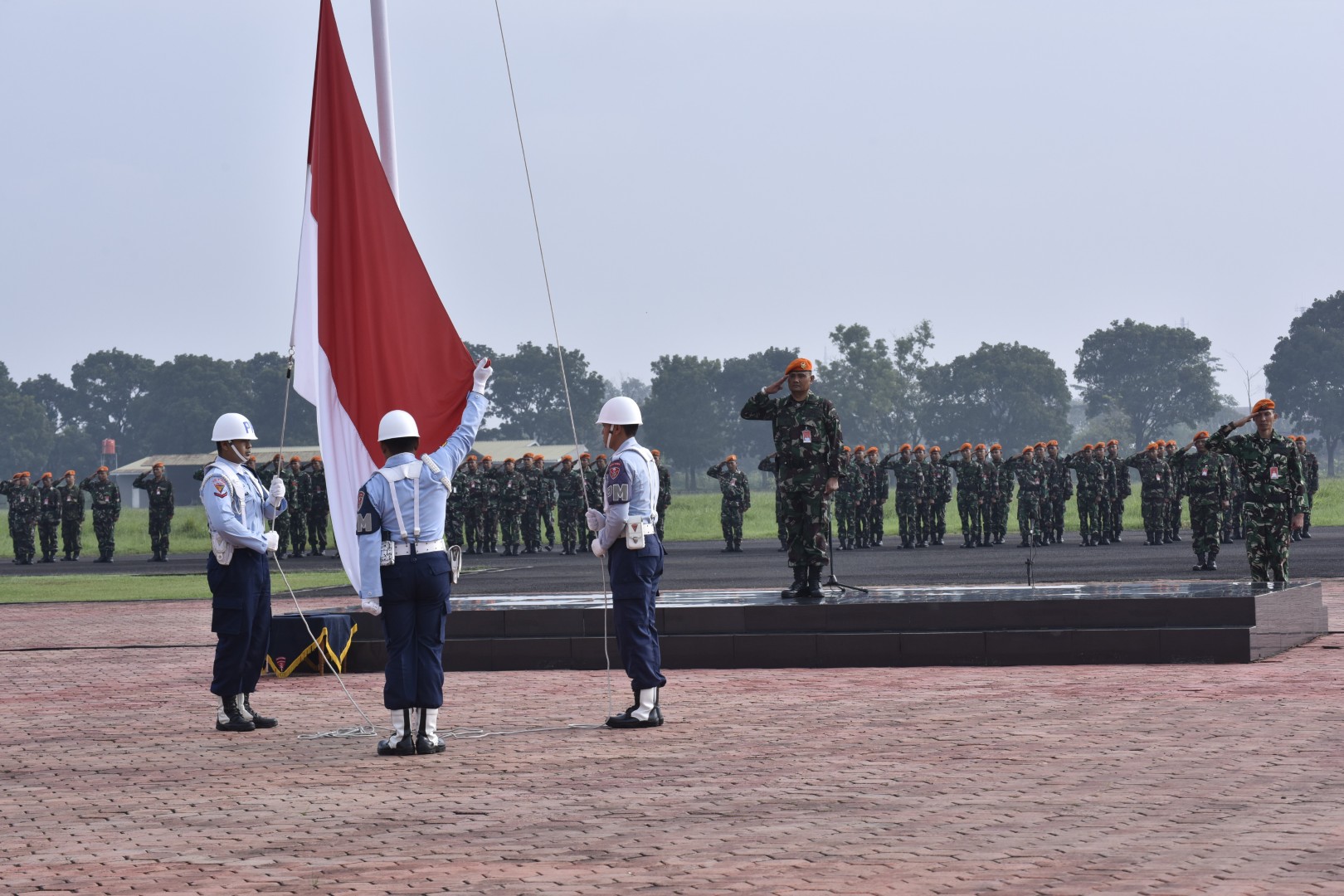 Askomlek Kopasgat Pimpin Upacara Mingguan Di Mako Kopasgat