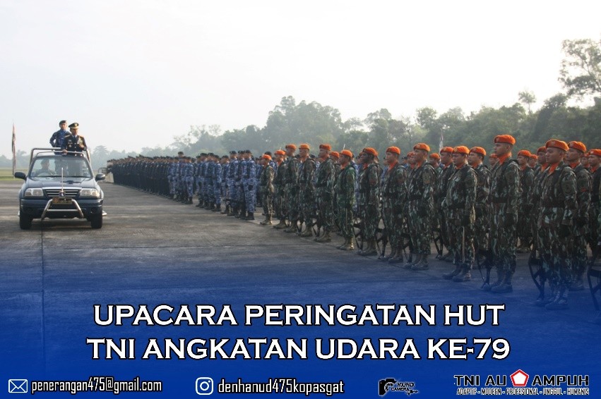 Upacara peringatan HUT TNI Angkatan Udara ke-79