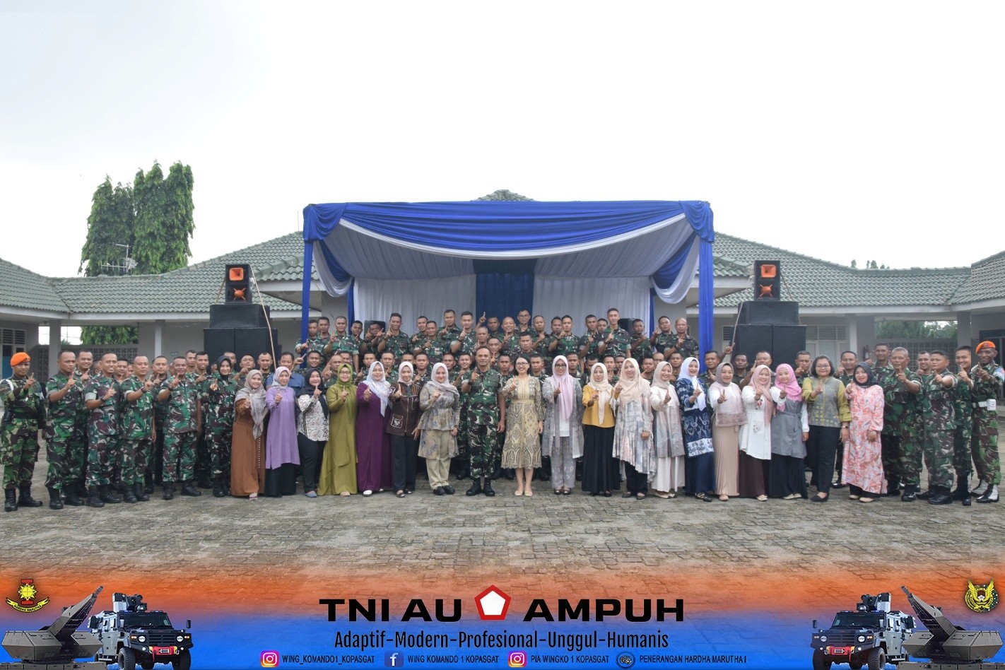 Wing Komando I Kopasgat Gelar Halal Bihalal dan Syukuran Kenaikan Pangkat Personel Periode 1 April 2025