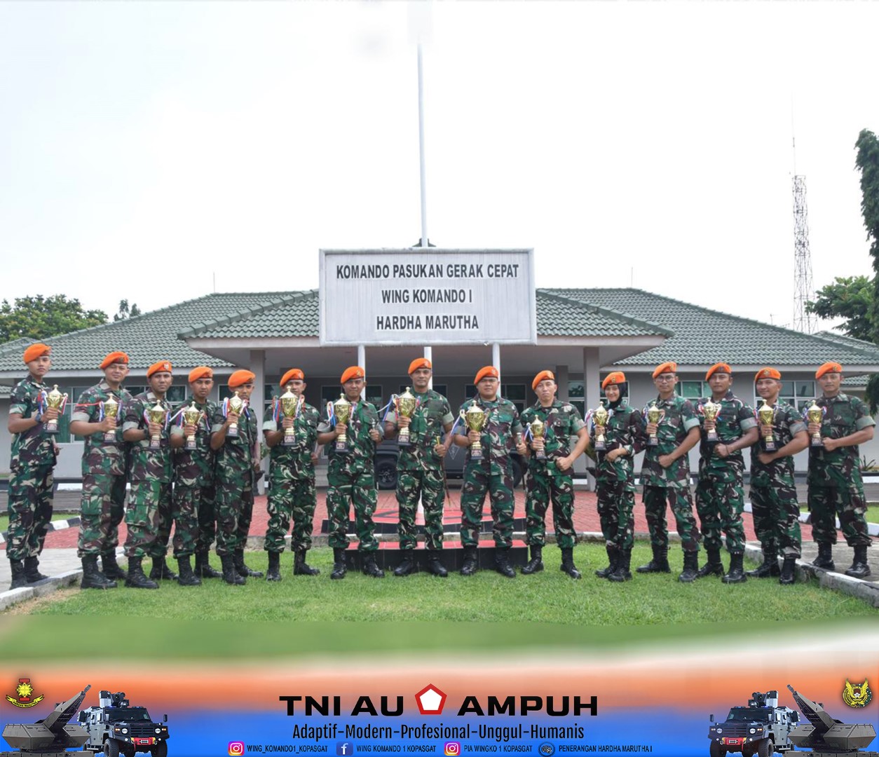 Prajurit Wing Komando I Kopasgat Tim ASC TNI AU Berhasil Merajai Kejuaraan Menembak Danjen Kopassus Shooting Championship 2025