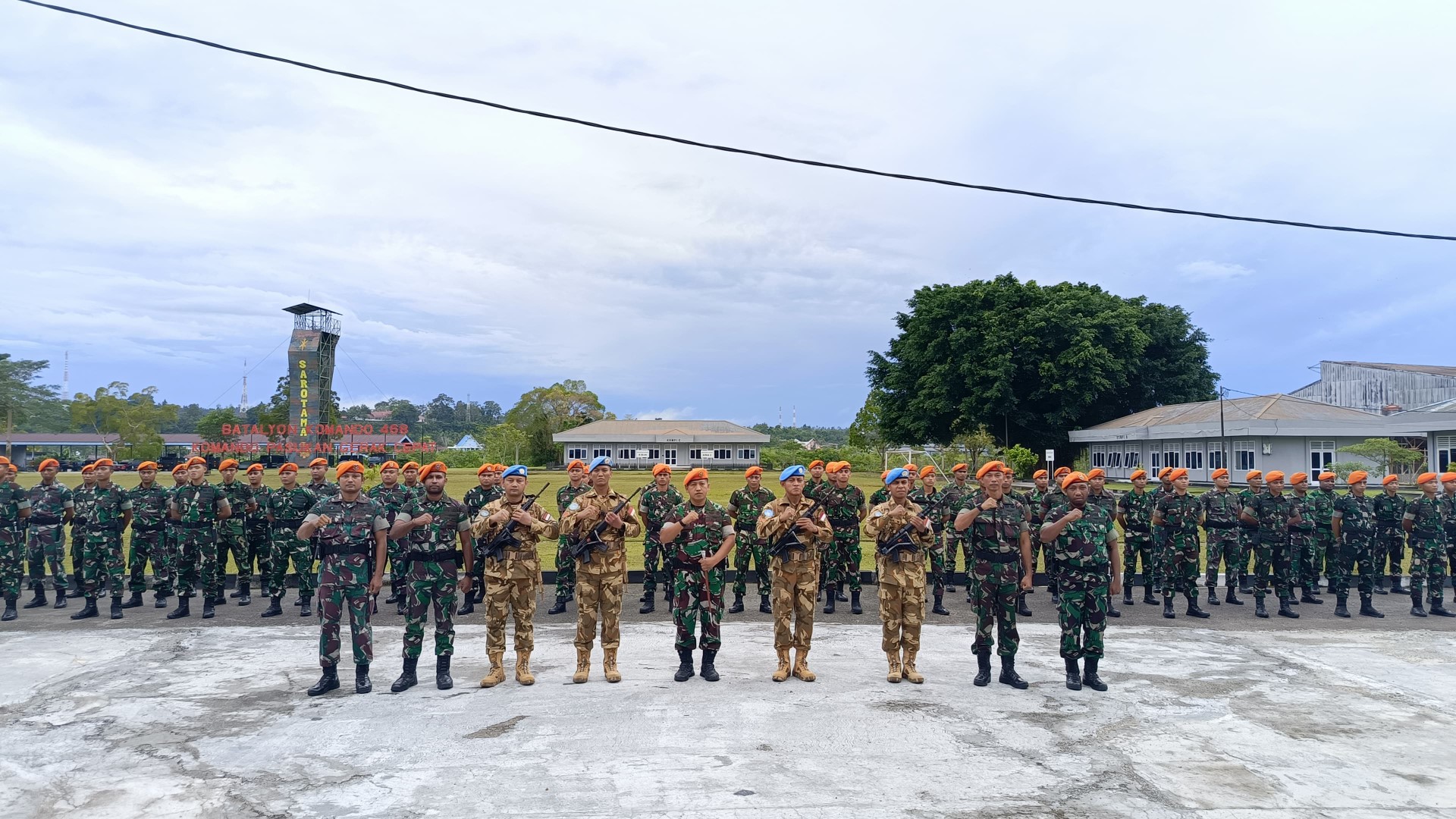 UPACARA PENYAMBUTAN PERSONEL BATALYON KOMANDO 468 KOPASGAT SELESAI MELAKSANAKAN SATGAS YONMEK TNI KONGA XXIII-R UNIFIL TAHUN 2024 – 2025