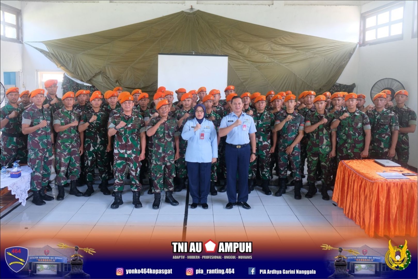 Pentingnya Kesadaran Hukum Bagi Prajurit, Yonko 464 Kopasgat Gelar Ceramah Hukum