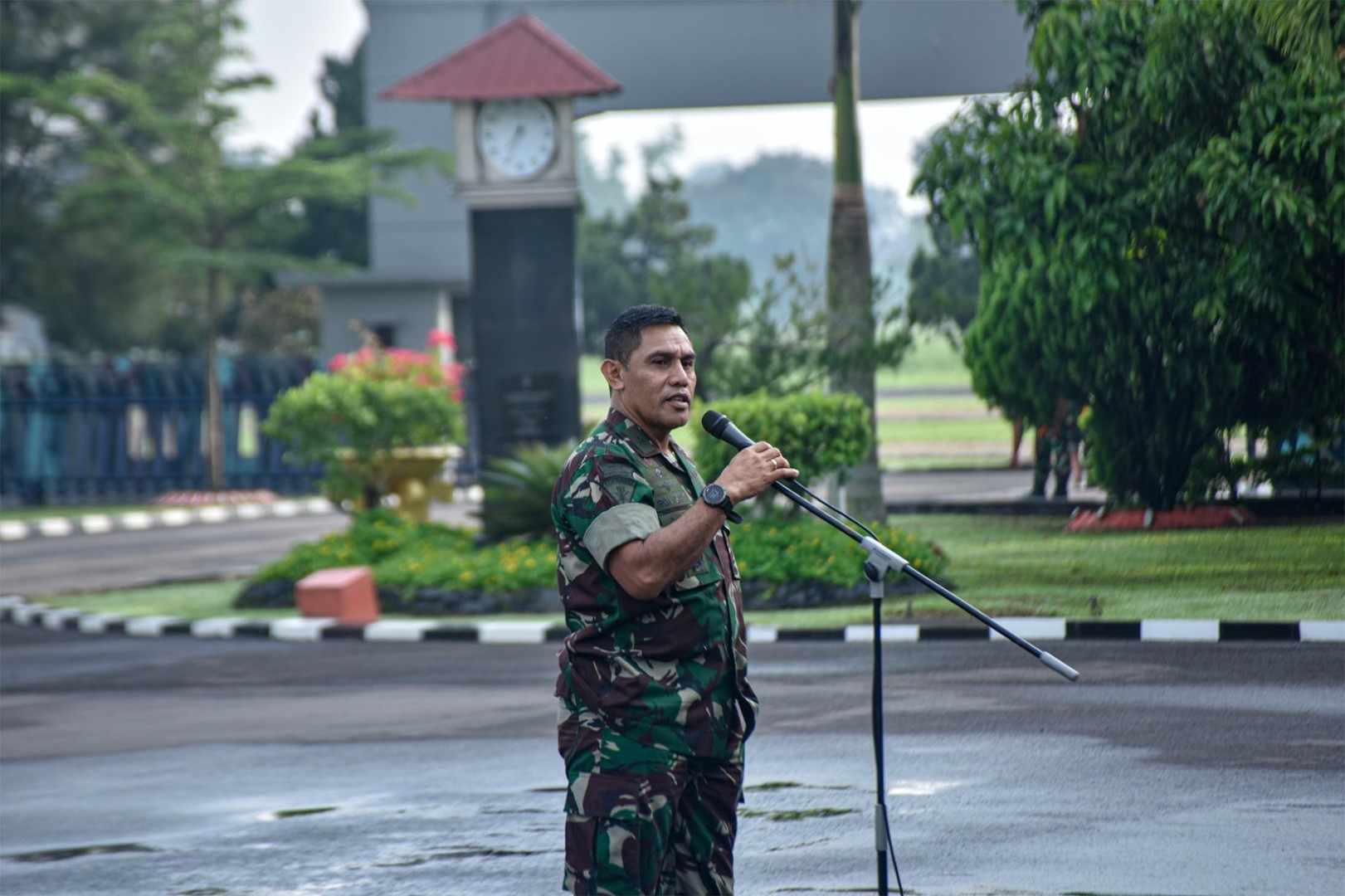 Inspektur Kopasgat Berikan Pengarahan Kedisiplinan kepada Prajurit Mako Kopasgat