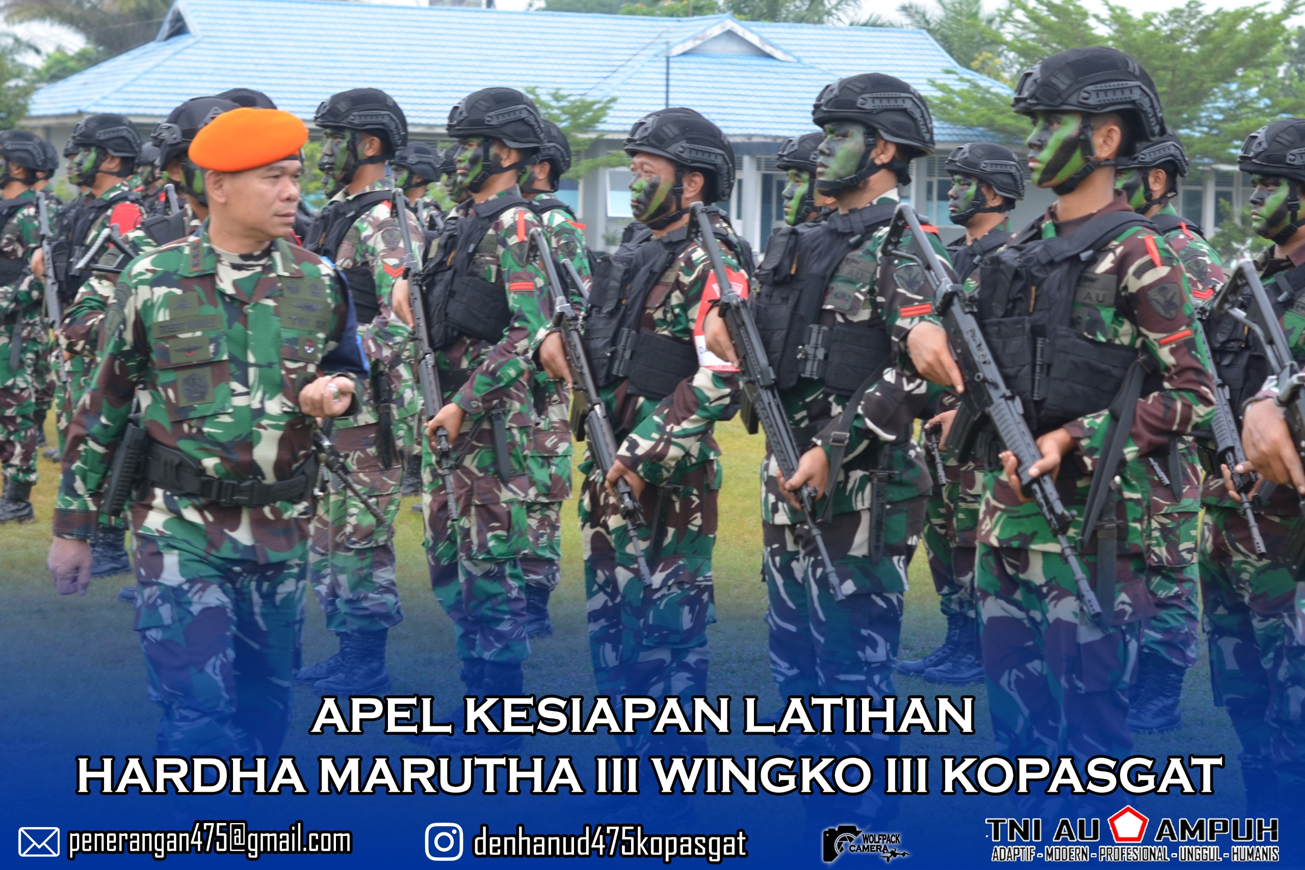 Pekanbaru, Apel kesiapan latihan Hardha Marutha III Wingko III Kopasgat TA. 2025, Sabtu 24 Mei 2025