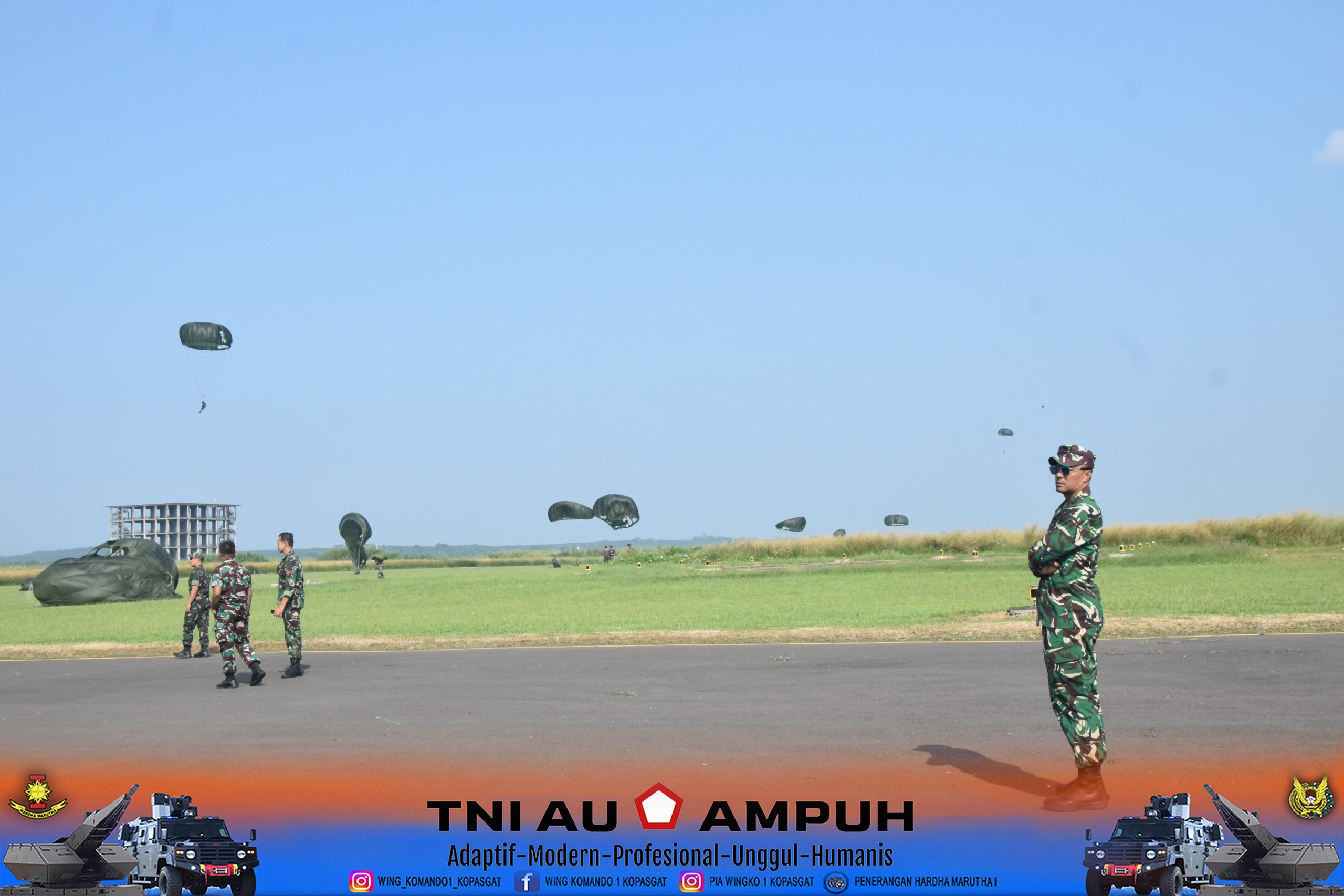 Wing Komando I Kopasgat Laksanakan Latihan Terjun Penyegaran Di Pangkalan Udara Raden Suryadi Suryadarma Kalijati