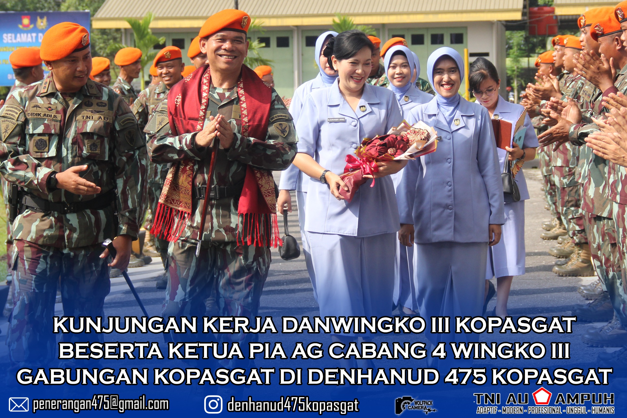 Kunjungan Danwingko III Kopasgat Beserta Kerja Pia AG Cabang 4 Wingko III Gabungan Kopasgat Di Denhanud 475 Kopasgat