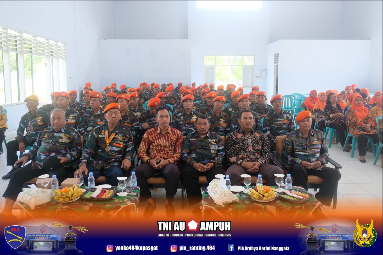 Danyonko 464 Kopasgat Hadiri Pertemuan Dan Silaturahmi Keluarga Besar Purnawirawan Kopasgat Malang
