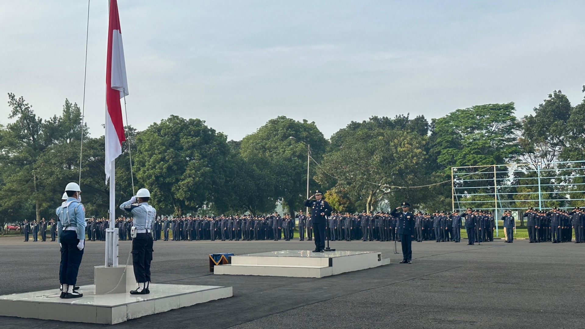 Mako Kopasgat Mengikuti Upacara Peringatan Hari Lahir Pancasila Digelar Di Lapangan Lanud Sulaiman