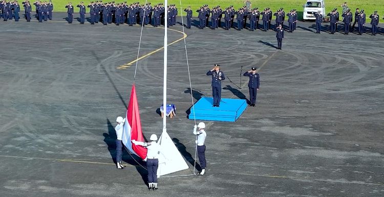 Denhanud 477 Kopasgat Laksanakan Upacara Hari Lahir Pancasila di Lanud Raden Sadjad