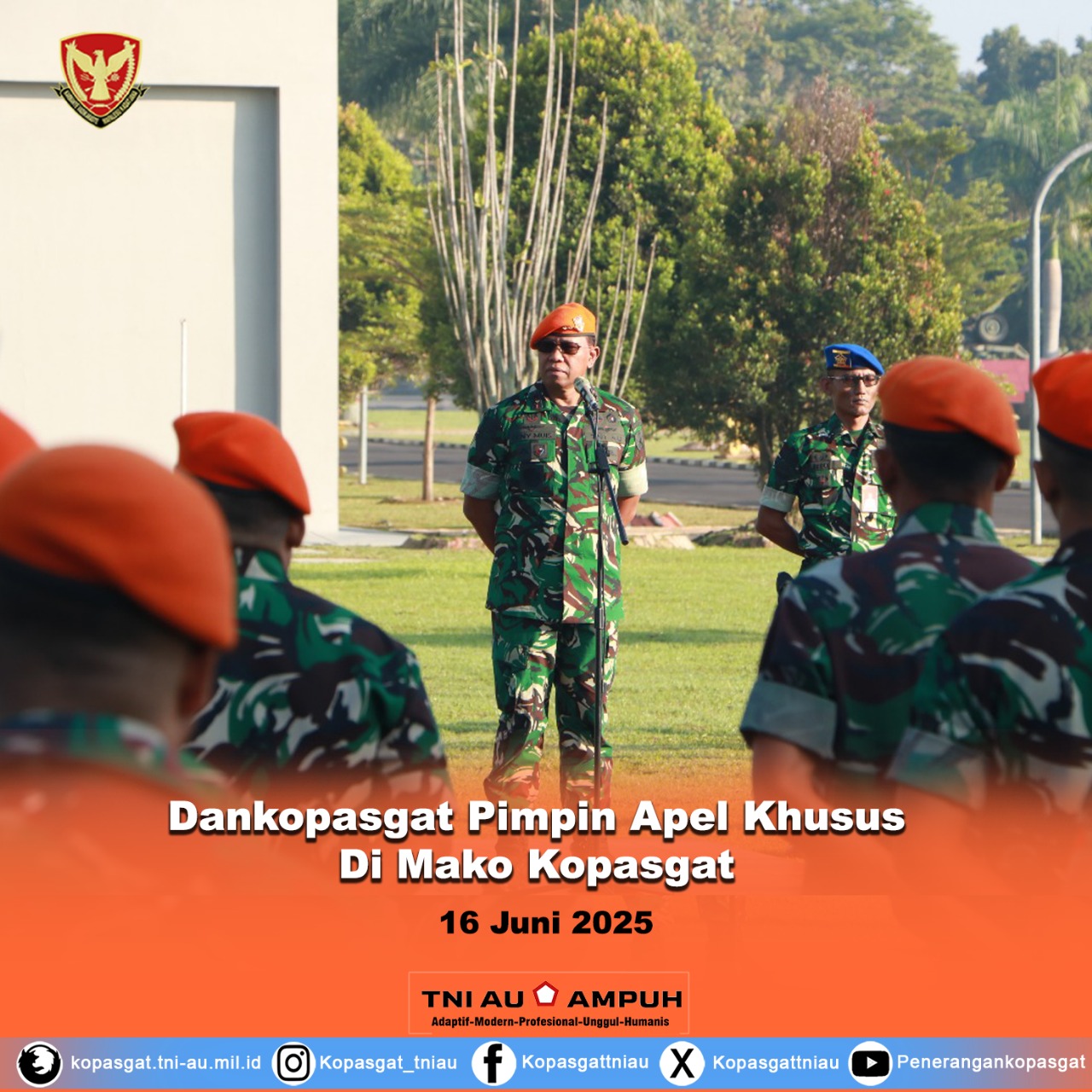 Dankopasgat Pimpin Apel Khusus Di Mako Kopasgat