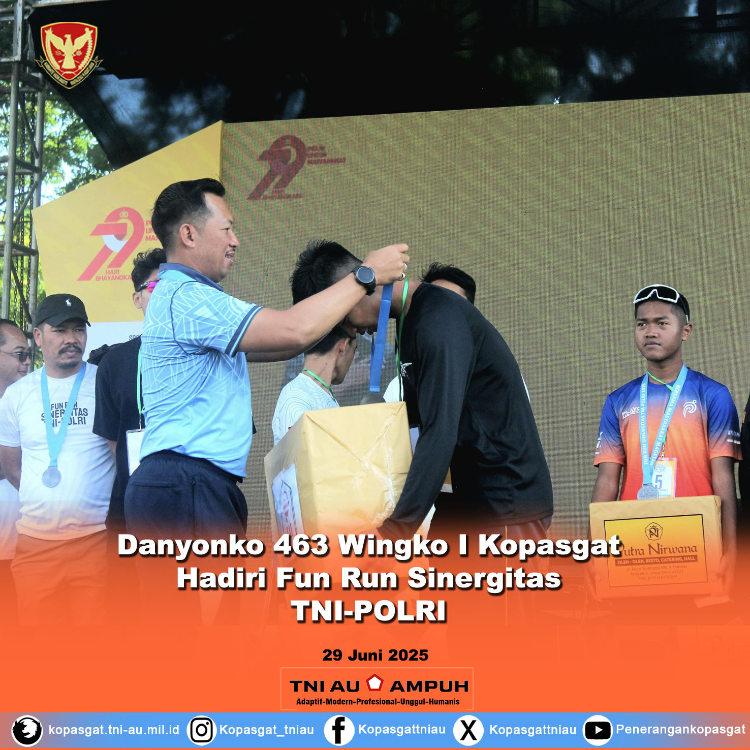 Danyonko 463 Wingko I Kopasgat Hadiri Fun Run Sinergitas TNI-POLRI Bersama Masyarakat Magetan