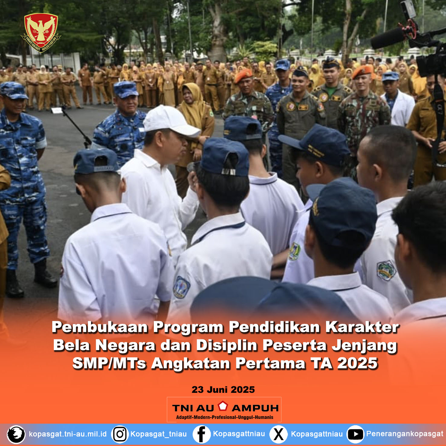 Upacara Pembukaan Program Pendidikan Karakter Bela Negara dan Disiplin Peserta Jenjang SMP/MTs Angkatan Pertama TA 2025