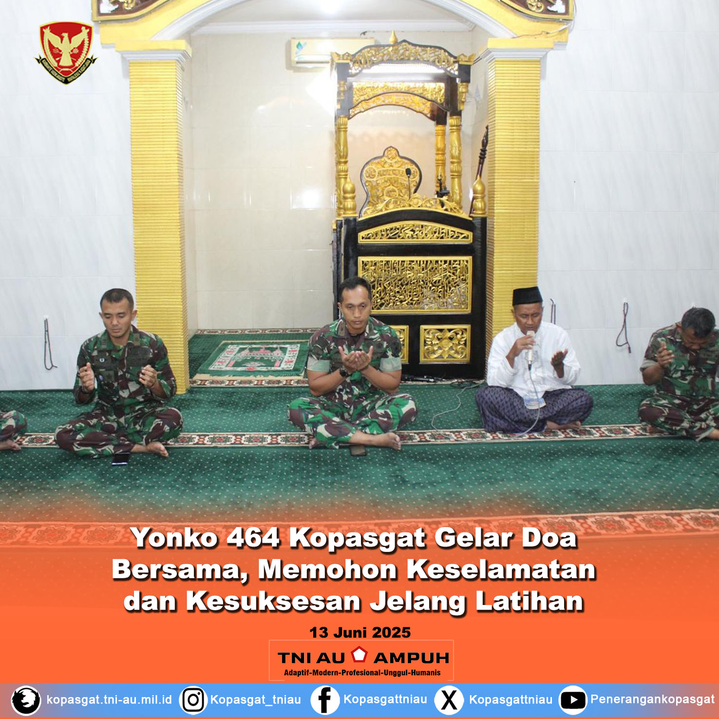Yonko 464 Kopasgat Gelar Doa Bersama, Memohon Keselamatan dan Kesuksesan Jelang Latihan
