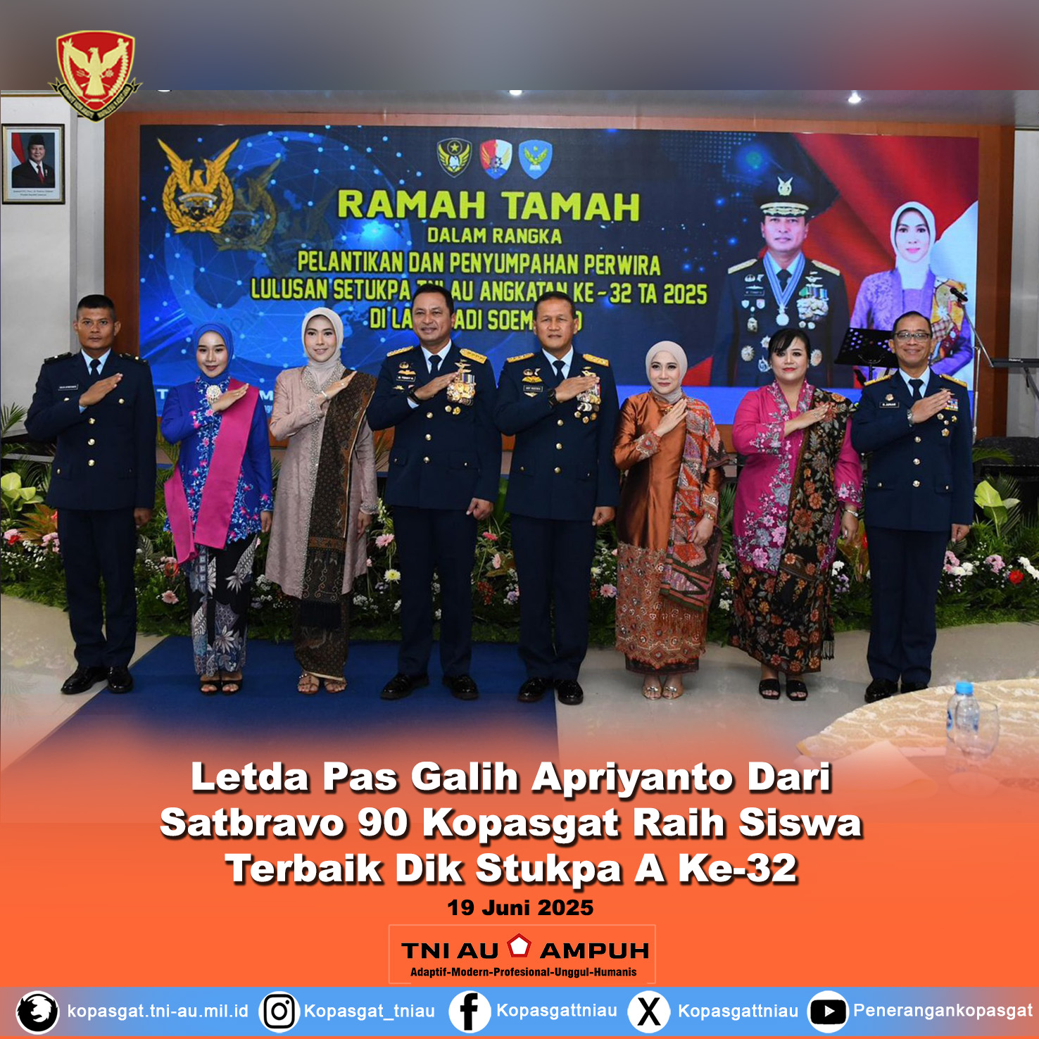 Letda Pas Galih Apriyanto Dari Satbravo 90 Kopasgat Raih Siswa Terbaik Dik Stukpa A Ke 32