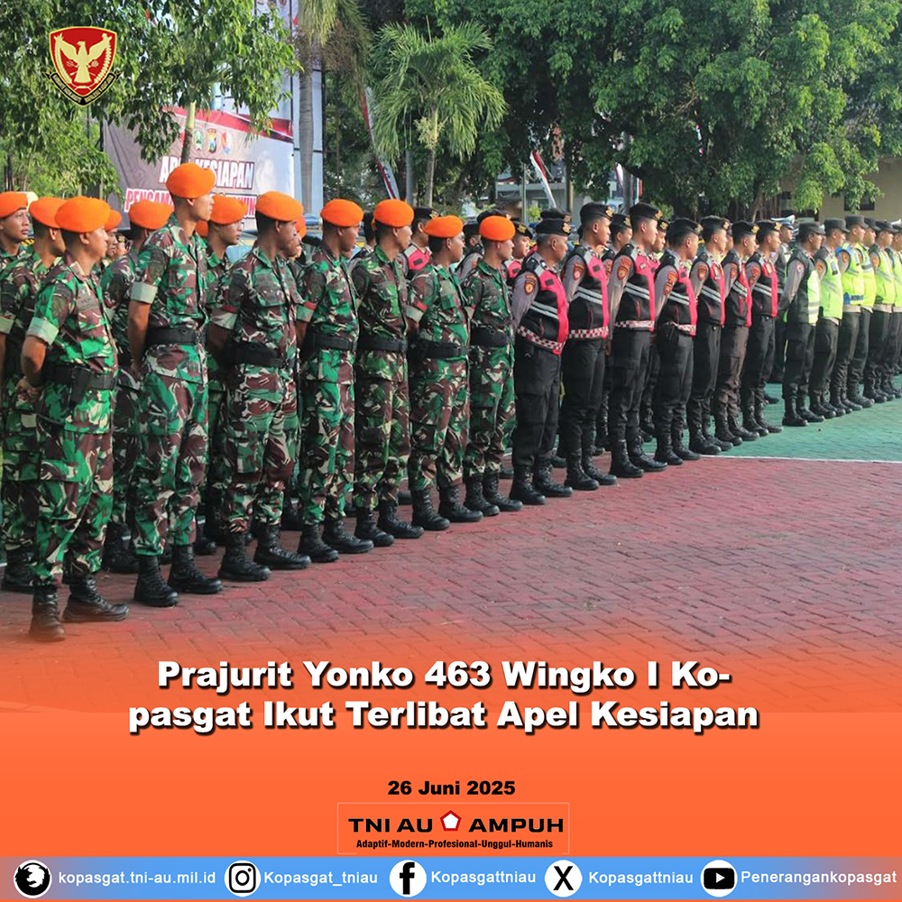 Prajurit Yonko 463 Wingko I Kopasgat Ikut Terlibat Apel Kesiapan Pengamanan Suro Ta 2025