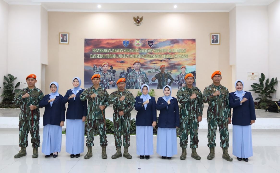 Danwingko II Kopasgat Pimpin Sertijab Komandan Satuan Jajaran Wing Komando II Kopasgat