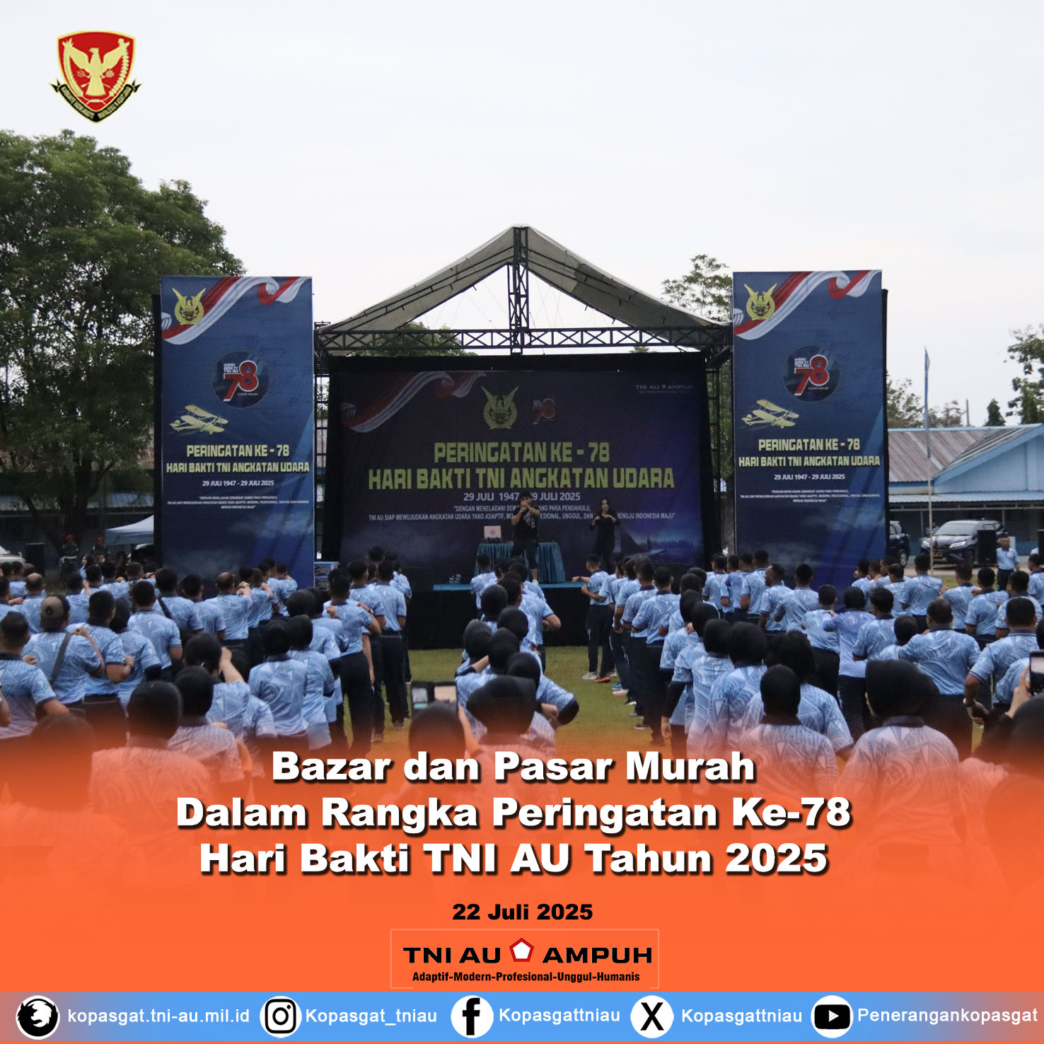 Bazar dan Pasar Murah dalam Rangka Peringatan ke-78 Hari Bakti TNI AU Tahun 2025