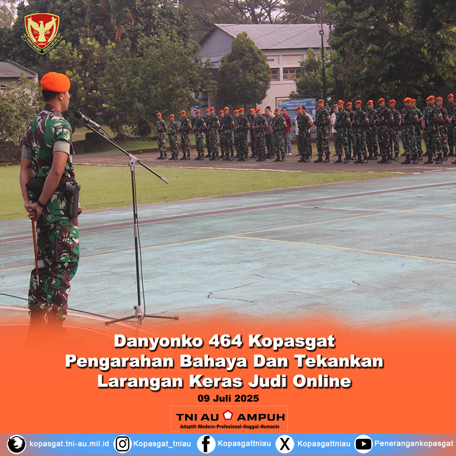 Danyonko 464 Kopasgat Berikan Pengarahan Tentang Bahaya Dan Tekankan Larangan Keras Judi Online