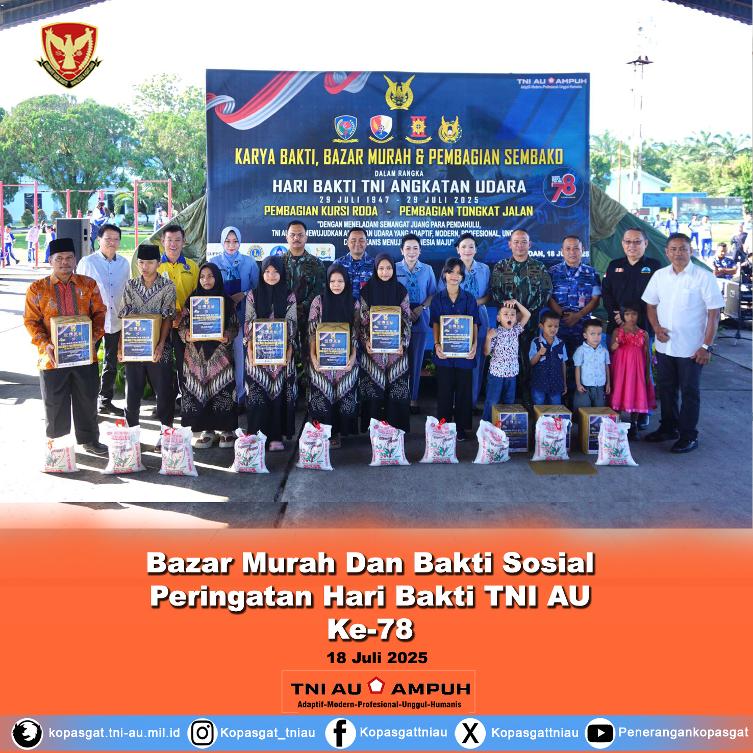 Bazar Murah Dan Bakti Sosial Peringatan Hari Bakti TNI AU Ke-78