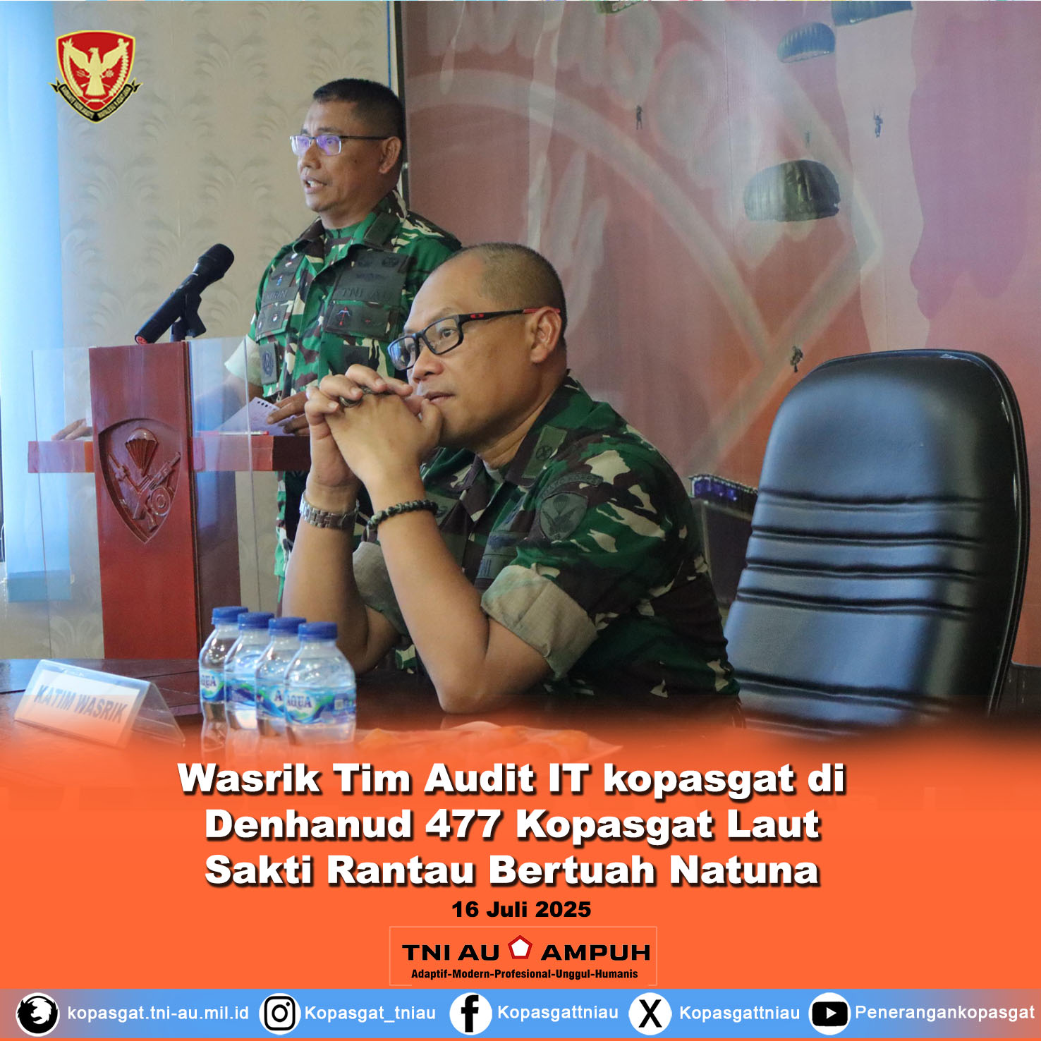 Wasrik Tim Audit IT kopasgat di Denhanud 477 Kopasgat Laut Sakti Rantau Bertuah Natuna