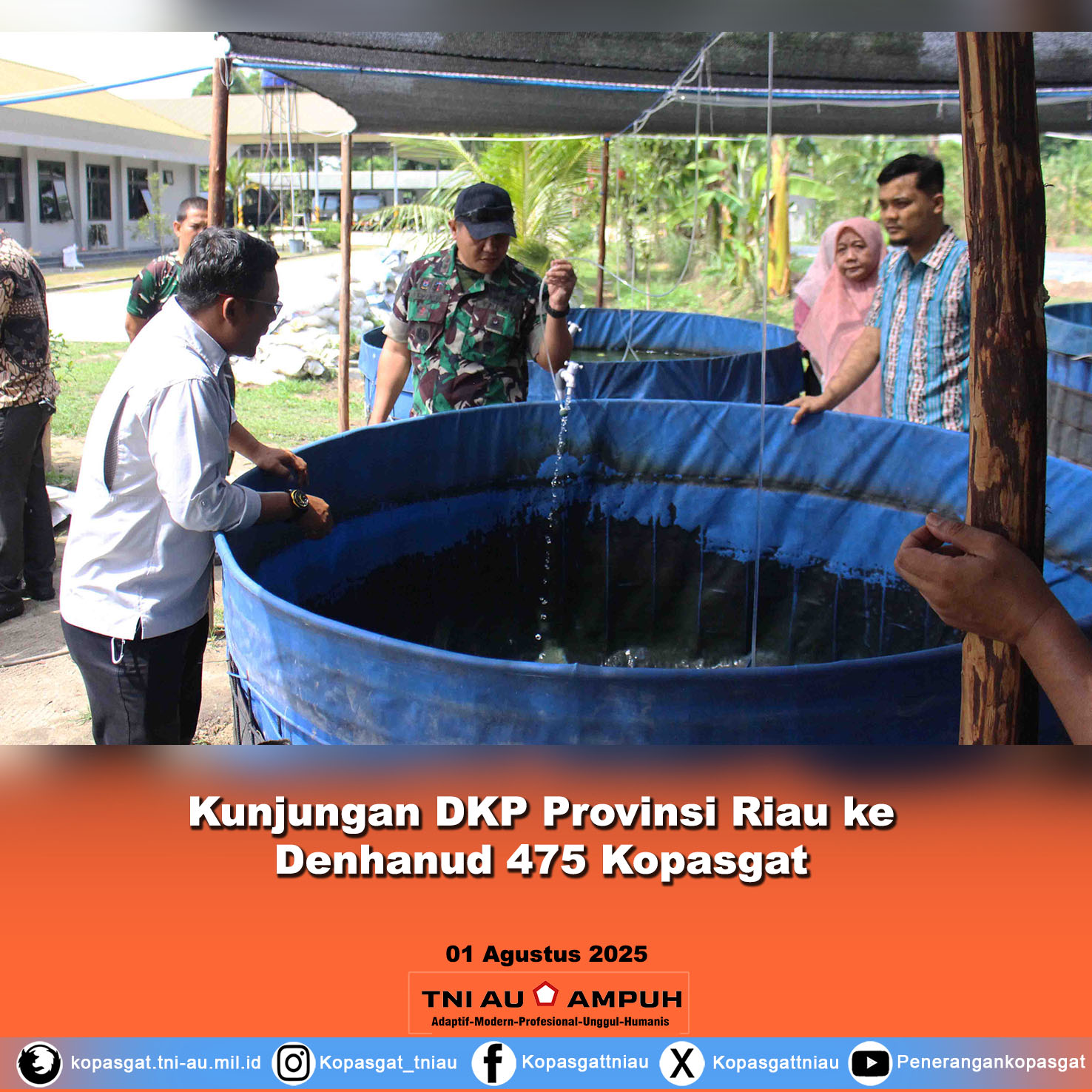 Kunjungan DKP Provinsi Riau ke Denhnaud 475 Kopasgat